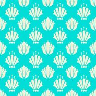 Seamless pattern with silhouettes lotus flowers N13