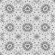 Seamless Outline Floral Pattern N34