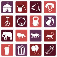 Vector Set of Circus Icons N21
