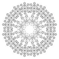 Pattern of snowflakes contours N8