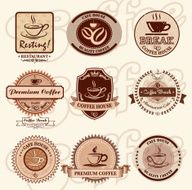 retro coffee cup icons N2