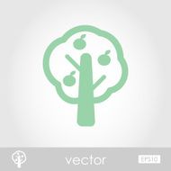 Fruit tree vector icon