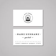 Souvenirs business card design concept Logo with snow globe