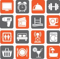 Silhouette Hotel and Motel facilities icons N2