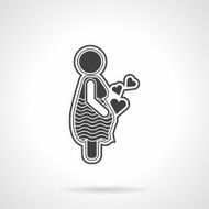 Motherhood black vector icon