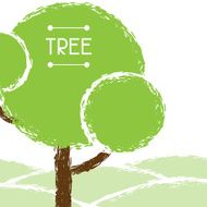 Natural background with tree in grunge style N3