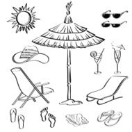 Summer objects outline