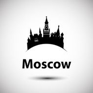 Vector silhouette of Moscow Russia N2