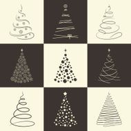 Christmas tree icons N5