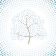 Winter tree season abstract background Vector illustration