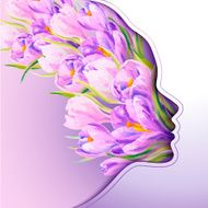 Beautiful young woman with flowers in hair N10