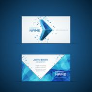 Blue arrow business card template N2