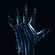 Abstract light hand N4