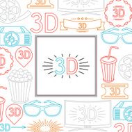 Background of movie elements and cinema icons N2