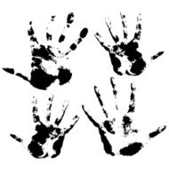 Hand print skin texture pattern