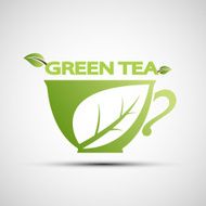 Vector logo cup of tea N4