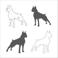 Silhouette of the dog