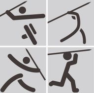 Javelin throw icons