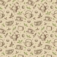 Vintage Beige Tea Pattern N2