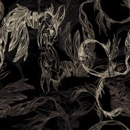 seamless pattern of graphics Chinese dragons N2