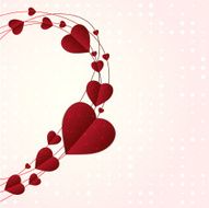 Love background with circles lines and hearts N2