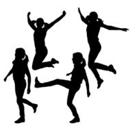 Vector silhouette of a woman N2083