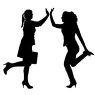 Vector silhouette of businesswoman N174