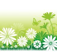 Green flower background