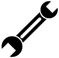 Wrench black icon