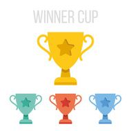 Vector winner cup icons