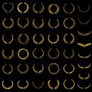 Golden laurel wreaths N2