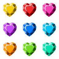 Gemstone Heart Set N2