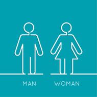 Vector man and woman icons N2