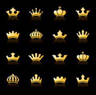 Glossy Golden Crowns