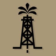 Oil industry icon or sign N2