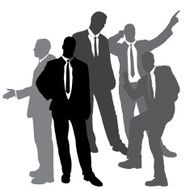 Vector silhouette of businessman N140