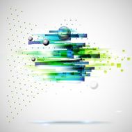 Abstract technology geometric wind illustration
