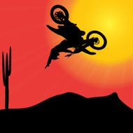 Vector silhouette of a motorcycle N17