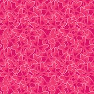 Seamless pattern pink butterflies