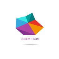 Abstract geometric design bubble vector illustration