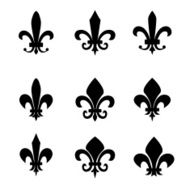 Set of Fleur De Lis signs