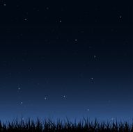 Seamless night sky and grass