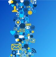 Social media network icon background