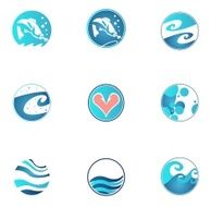 Set of fishing icons N4