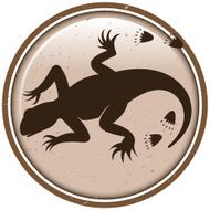lizard silhouette label