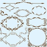 Set of vintage fine elements