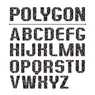 Low polygon sans serif font