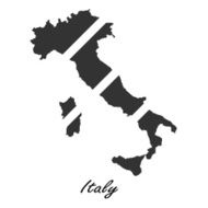 Black map of Italy for your design N2