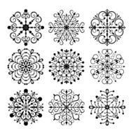 Decorative vector snowflakes set N4