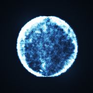 Full blue moon at dark night sky background N4